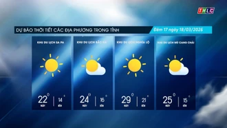 Trời nhiều mây, trưa chiều giảm mây trời nắng