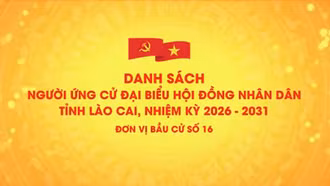 Danh sách chính thức những người ứng cử đại biểu HĐND tỉnh Lào Cai, nhiệm kỳ 2026 - 2031 (đơn vị bầu cử số 16)