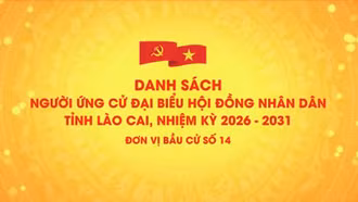 Danh sách chính thức những người ứng cử đại biểu HĐND tỉnh Lào Cai, nhiệm kỳ 2026 - 2031 (đơn vị bầu cử số 14)