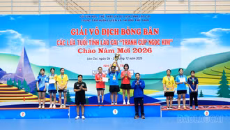 Bế mạc Giải vô địch bóng bàn các lứa tuổi tỉnh Lào Cai "tranh Cúp Ngọc Kim" năm 2025