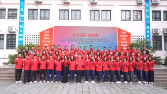 Đoàn cán bộ, VĐV cụm xã phường khu vực Lào Cai xuất quân tham dự Đại hội Thể dục Thể thao ngành GD&ĐT tỉnh Lào Cai lần thứ I, năm 2025