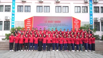 Đoàn cán bộ, VĐV cụm xã phường khu vực Lào Cai xuất quân tham dự Đại hội Thể dục Thể thao ngành GD&ĐT tỉnh Lào Cai lần thứ I, năm 2025