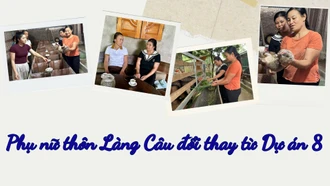 Phụ nữ thôn Làng Câu đổi thay từ Dự án 8