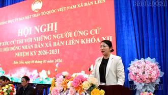 Hội nghị tiếp xúc cử tri với những người ứng cử đại biểu HĐND xã Bản Liền khóa XII