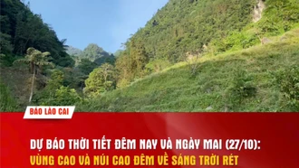 Dự báo thời tiết đêm nay và ngày mai (27/10)