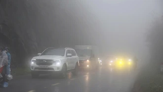 Cảnh báo sương mù, tầm nhìn hạn chế trên tuyến Quốc lộ 4D, đoạn qua Sa Pa