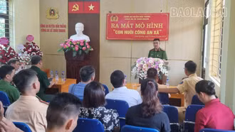 Công an xã Xuân Quang ra mắt mô hình “Con nuôi công an xã”