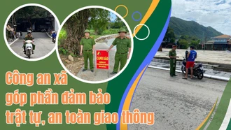 Công an xã góp phần đảm bảo trật tự, an toàn giao thông