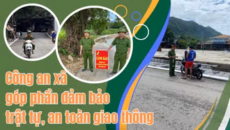 Công an xã góp phần đảm bảo trật tự, an toàn giao thông