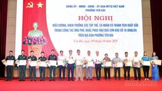 Phường Yên Bái khen thưởng 121 tập thể và cá nhân tiêu biểu trong khắc phục hậu quả cơ bão số 10