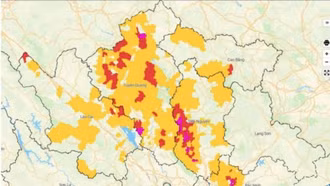 Cảnh báo sạt lở, sụt lún tại Lào Cai, Tuyên Quang, Cao Bằng, Thái Nguyên, Bắc Ninh