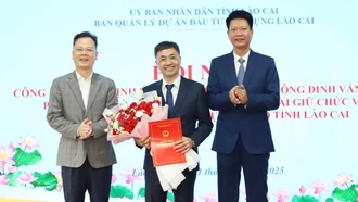 Công bố quyết định bổ nhiệm Giám đốc Ban Quản lý Dự án Đầu tư Xây dựng tỉnh