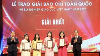 Trao Giải báo chí toàn quốc 'Vì sự nghiệp Giáo dục Việt Nam' năm 2025