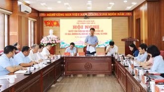 Tổ công tác số 6 duyệt văn kiện đại hội các xã Tả Van, Mường Bo, Bản Hồ