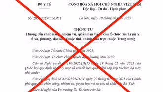 Bộ Y tế cảnh báo về văn bản giả mạo liên quan chức năng, nhiệm vụ của trạm y tế xã, phường