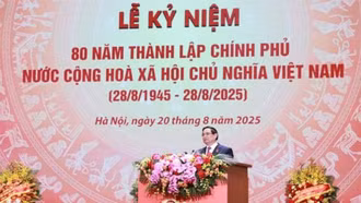 Diễn văn kỷ niệm 80 năm thành lập Chính phủ do Thủ tướng Phạm Minh Chính trình bày