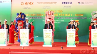 Lào Cai: Động thổ Nhà máy điện sinh khối Yên Bái 1 công suất 50MW