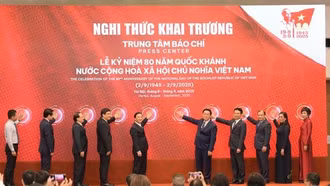 Khai trương Trung tâm Báo chí Lễ kỷ niệm 80 năm Quốc khánh 2-9