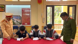 Lào Cai xử lý nhóm học sinh bốc đầu xe máy điện, quay video đăng tải lên mạng xã hội