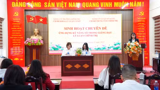 Sinh hoạt chuyên đề “Ứng dụng kỹ năng số trong giảng dạy lý luận chính trị”