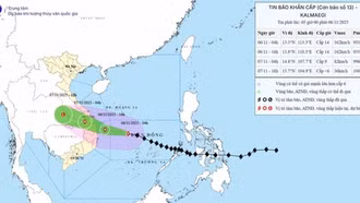 Đêm nay (6/11), bão số 13 giật cấp 17 đổ bộ đất liền miền Trung
