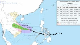 Đêm nay (6/11), bão số 13 giật cấp 17 đổ bộ đất liền miền Trung