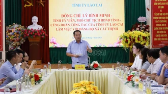 Phó Chủ tịch HĐND tỉnh Lý Bình Minh khảo sát và làm việc tại xã Cát Thịnh