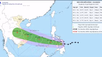 Bão Kalmaegi rất mạnh, tạo thêm đợt mưa lũ mới ở miền Trung