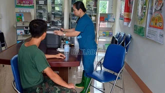 Trạm Y tế xã Việt Hồng hoạt động trở lại sau mưa lũ