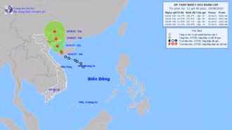 Áp thấp nhiệt đới giật cấp 9, gây mưa lớn ở Bắc Bộ và Bắc Trung Bộ