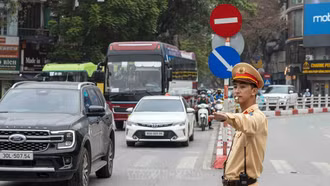 Phân luồng giao thông phục vụ Lễ xuất quân và diễn tập bảo vệ Đại hội lần thứ XIV của Đảng