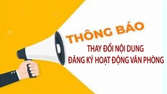 Thông báo thay đổi nội dung đăng ký hoạt động văn phòng