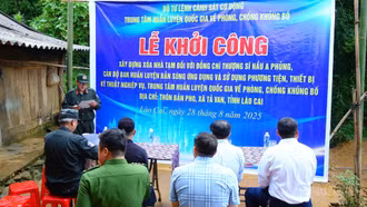 Khởi công xây dựng xóa nhà tạm cho gia đình chiến sĩ gặp khó khăn về nhà ở