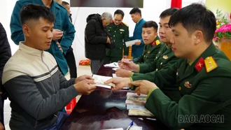 Ban Chỉ huy Phòng thủ khu vực 4 - Nghĩa Lộ tổ chức sinh hoạt và chi trả phụ cấp trách nhiệm cho các đối tượng