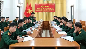 Đoàn công tác Học viện Chính trị đến nghiên cứu thực tiễn tại Bộ Chỉ huy Quân sự tỉnh Lào Cai