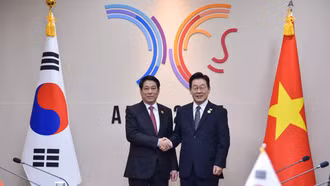 Chủ tịch nước Lương Cường hội đàm với Tổng thống Hàn Quốc Lee Jae Myung