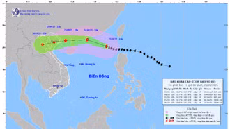 Bão số 9 giật trên cấp 17 hướng vào Bắc Bộ, cảnh báo mưa đặc biệt lớn
