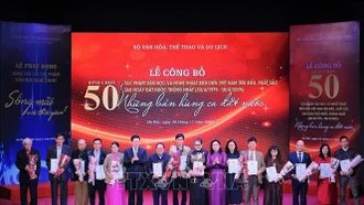 Công bố 50 tác phẩm văn học, nghệ thuật biểu diễn Việt Nam tiêu biểu sau ngày đất nước thống nhất