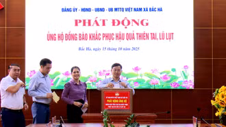 Xã Bắc Hà và Xuân Hòa phát động ủng hộ đồng bào bị ảnh hưởng bão lũ