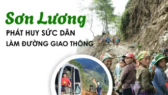 Sơn Lương phát huy sức dân làm đường giao thông