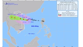 Bão số 5 cách Nghệ An, Hà Tĩnh hơn 500 km, có thể gây mưa lớn trên 700 mm