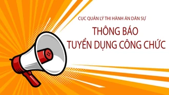 Thông báo tuyển dụng công chức hệ thống thi hành án dân sự năm 2025