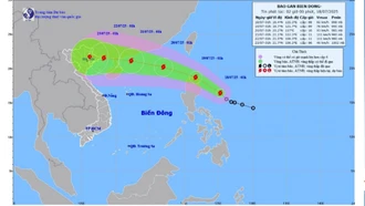 Bão Wipha sẽ di chuyển nhanh và đạt cường độ cấp 10 khi vào Biển Đông