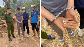 Công an xã Văn Bàn bắt quả tang 1 đối tượng tàng trữ và sử dụng trái phép chất ma tuý