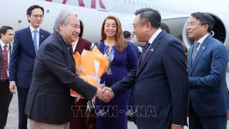Tổng Thư ký Liên hợp quốc António Guterres bắt đầu thăm chính thức Việt Nam