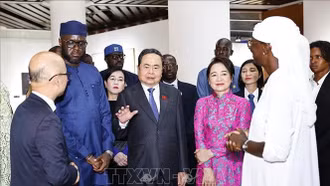 Chủ tịch Quốc hội Trần Thanh Mẫn và Phu nhân tham quan Bảo tàng Văn minh châu Phi