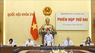 Chủ tịch Quốc hội Trần Thanh Mẫn chủ trì Phiên họp thứ hai Hội đồng Bầu cử quốc gia