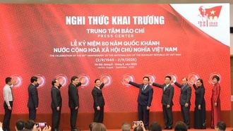 Khai trương Trung tâm Báo chí Lễ kỷ niệm 80 năm Quốc khánh 2-9
