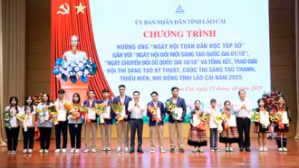 Lào Cai hưởng ứng "Ngày hội toàn dân học tập số" và trao giải các cuộc thi sáng tạo
