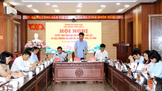 Tổ công tác số 6 của Ban Thường vụ Tỉnh ủy duyệt văn kiện Đại hội Đảng bộ các xã Ngũ Chỉ Sơn, Tả Phìn